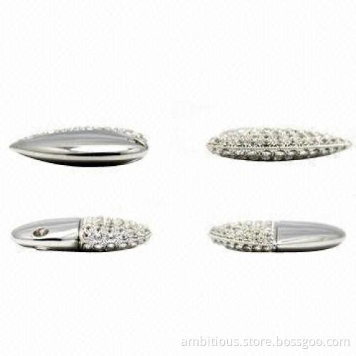 Crystal Heart-shaped USB Flash Drives, 64MB to 128GB Memory Capacity
